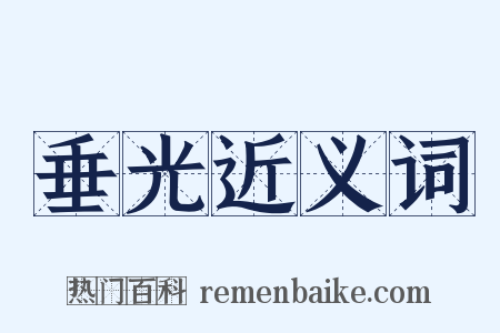 垂光近义词是什么意思的图片